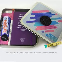 Lata Boas Vindas - Caderneta + Prestígio