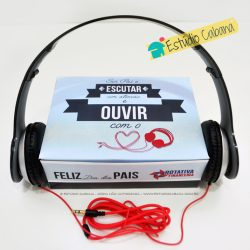 Kit Ouvir com o Coração Fone de Ouvido - Dia dos Pais