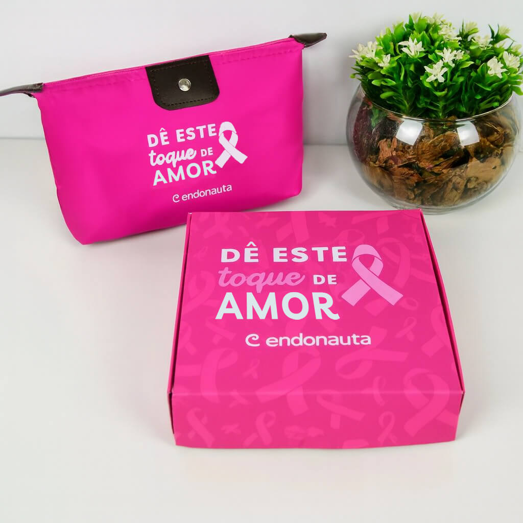 Necessaire personalizada para o outubro rosa