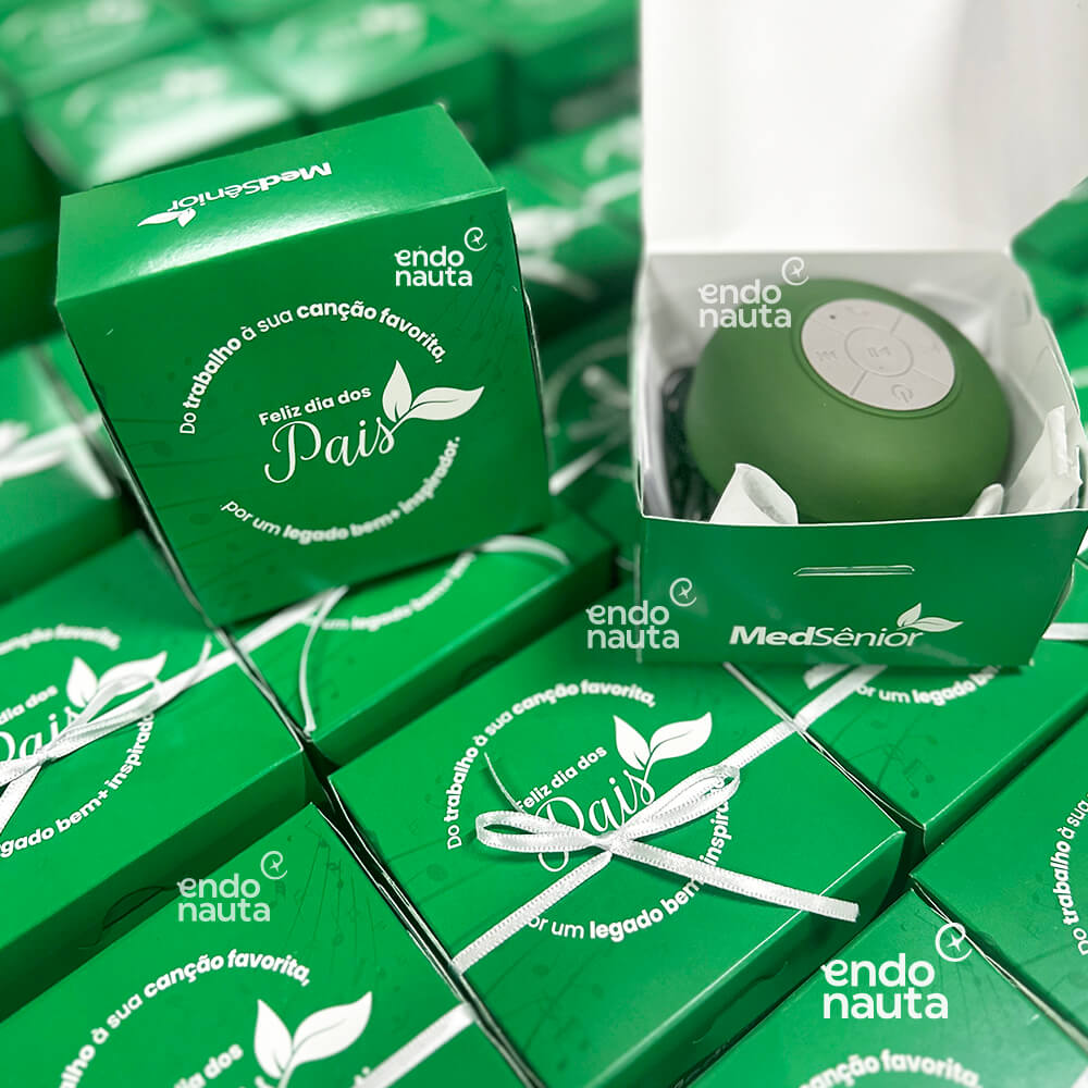 Kit para o dia dos pais com caixa de som e caixa personalizada
