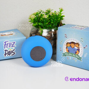 Presente Brinde para o Dia dos Pais com caixa de som personalizada para empresa.