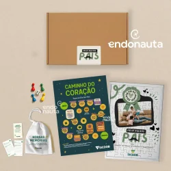 Kit Caminhos do Coração Brinde Corporativo Dia dos Pais com quebra Cabeça e Jogo de Tabuleiro