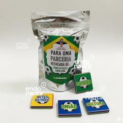 Brinde Saquinho dos Desejos com tabelte de chocolate para copa do mundo